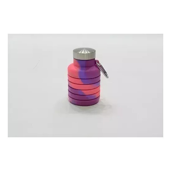 Botella Plegable Silicona 500ml Flexible Acordeon Escolar