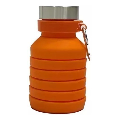 Botella Plegable Silicona 500ml Flexible Acordeon Escolar