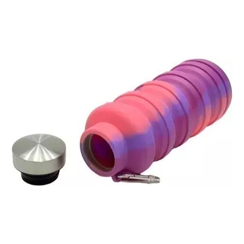 Botella Plegable Silicona 500ml Flexible Acordeon Escolar