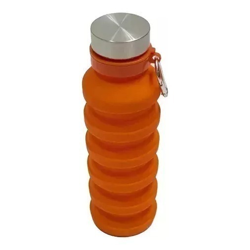 Botella Plegable Silicona 500ml Flexible Acordeon Escolar