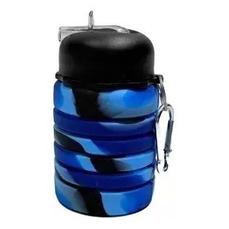 Botella Plegable Silicona 500ml Flexible Acordeon Escolar
