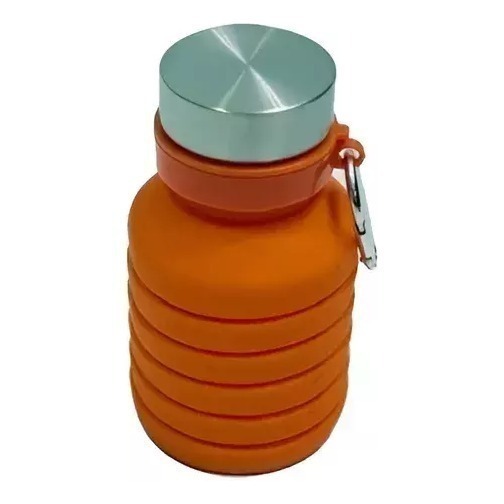 Botella Plegable Silicona 500ml Flexible Acordeon Escolar