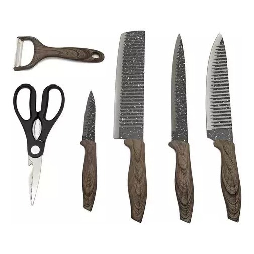 Set De Cuchillos Chef 6 Piezas Profesional Varios Diseños