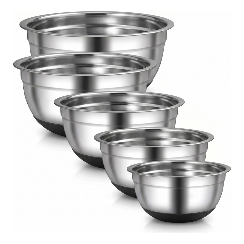 Bowl De Acero Inoxidable Con Base De Silicona varias medidas