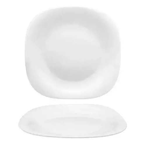 Plato Postre Cuadrado Vidrio Opalina Carol Vop Unidad