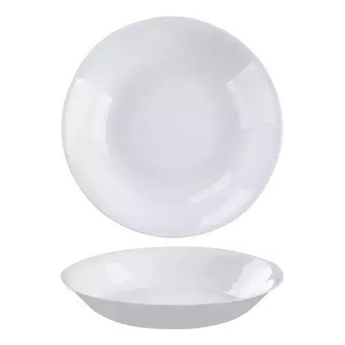 Plato Hondo 24 Cm Vidrio Opal Carol