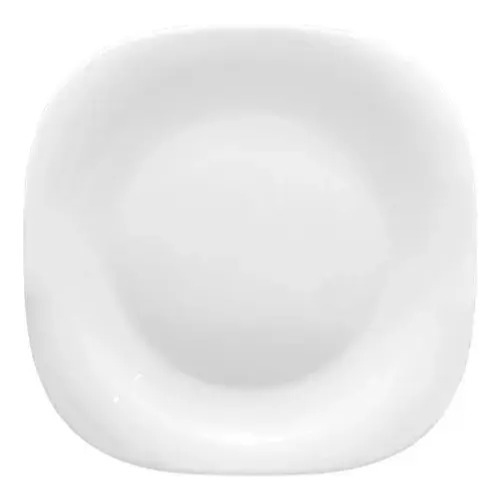 Plato Playo Cuadrado Vidrio Opal Unid. Carol Cocina