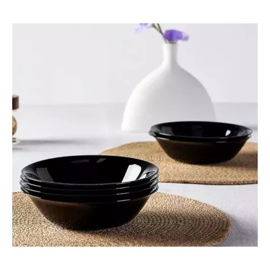 Bowl Sopero Vidrio Opal Negro 17,8cm Carol Unidad