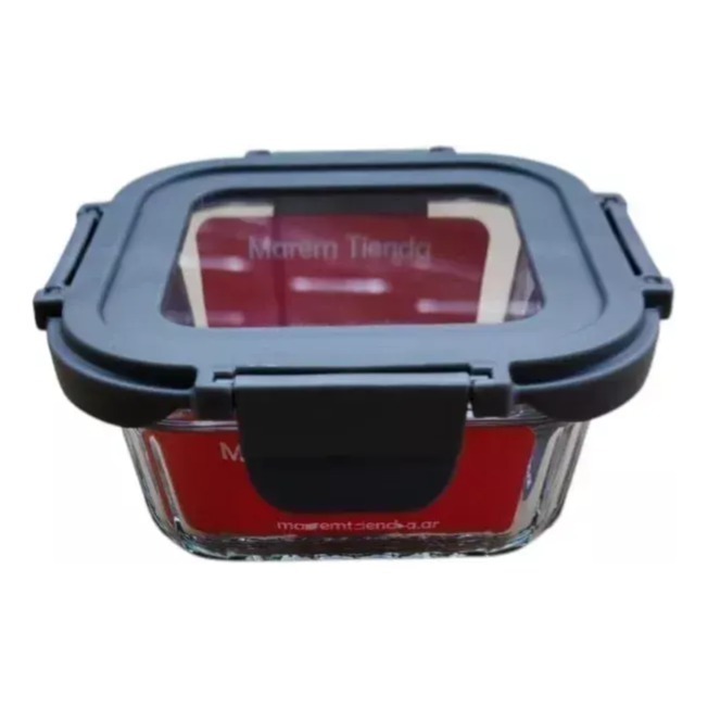 Pote Vidrio Hermetico Cuadrado Horno Frezzer S 320ml