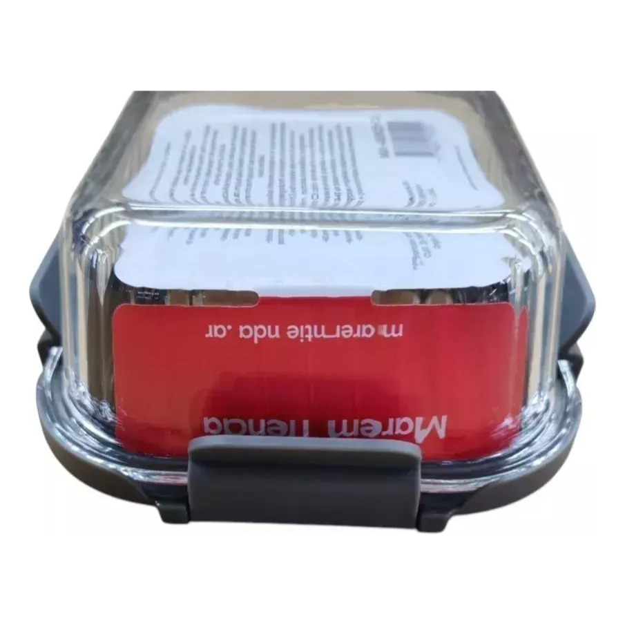 Pote Vidrio Hermetico Cuadrado Horno Frezzer M 520ml