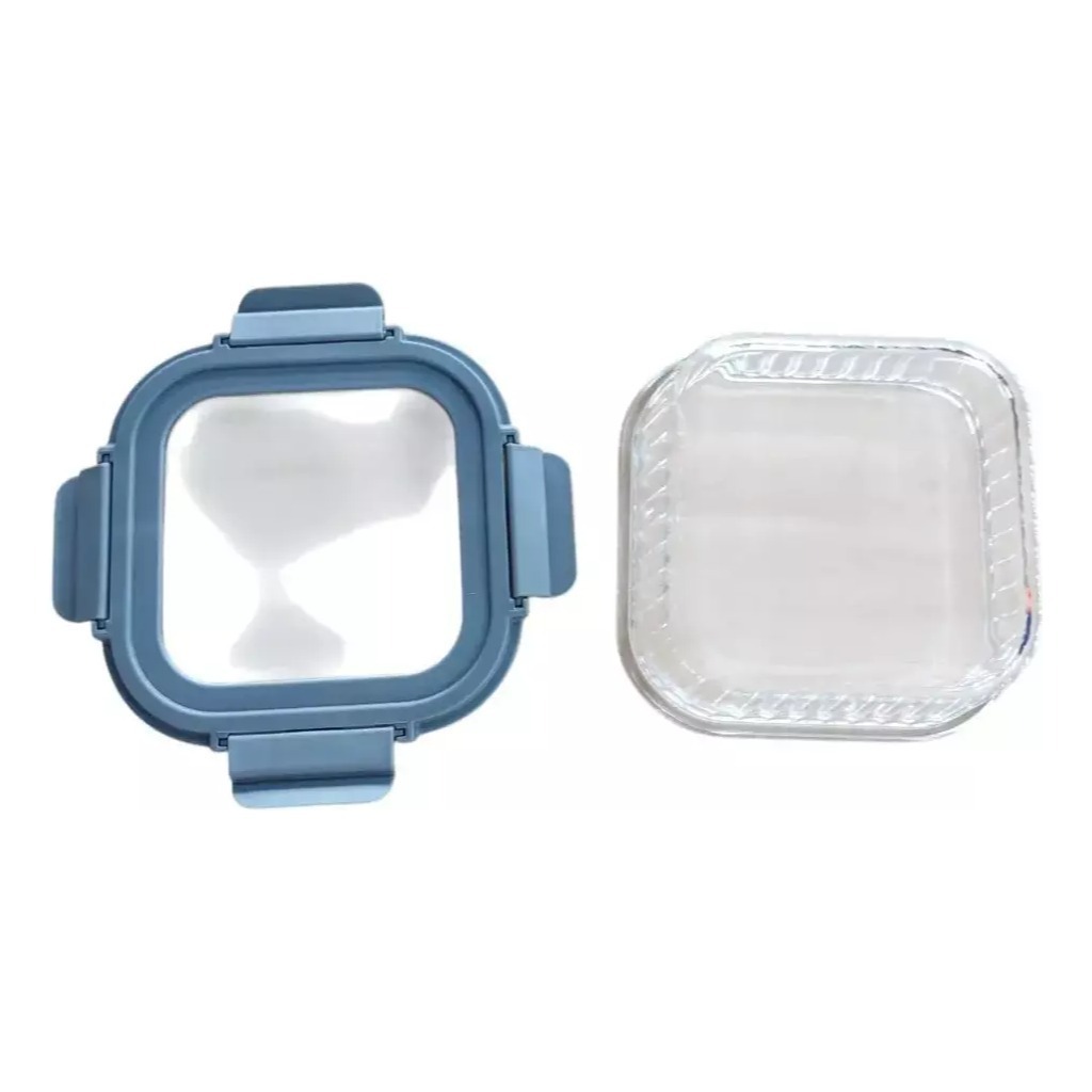 Pote Vidrio Hermetico Cuadrado Horno Frezzer L 800ml