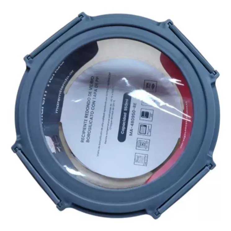 Pote Vidrio Hermetico Redondo Horno Frezzer S 400ml