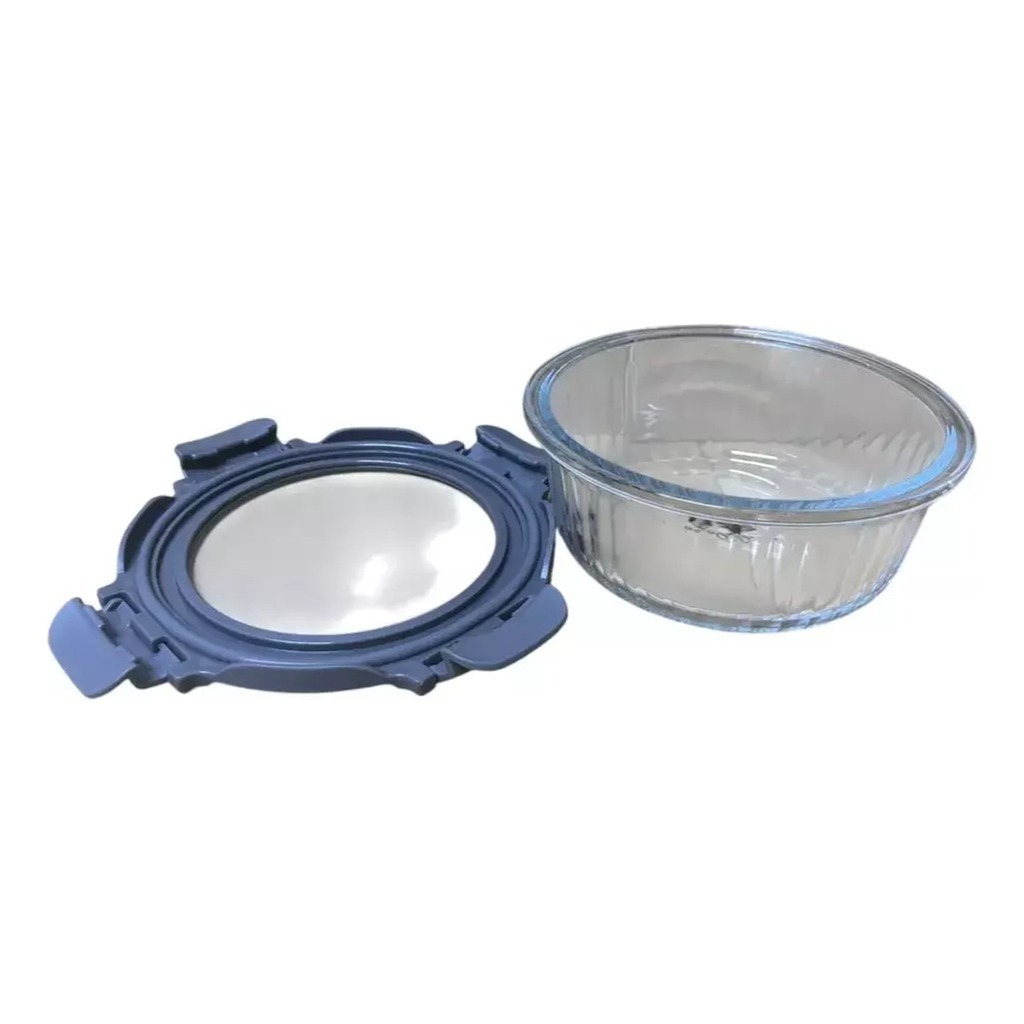 Pote Vidrio Hermetico Redondo Horno Frezzer M 650ml