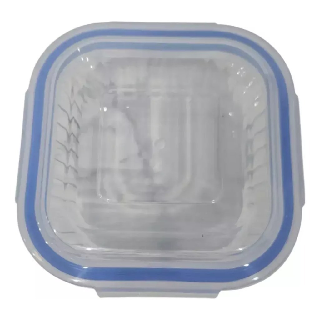 Set 3 Tuper Recipientes Vidrio Pirex Horno Frezzer Cuadrado