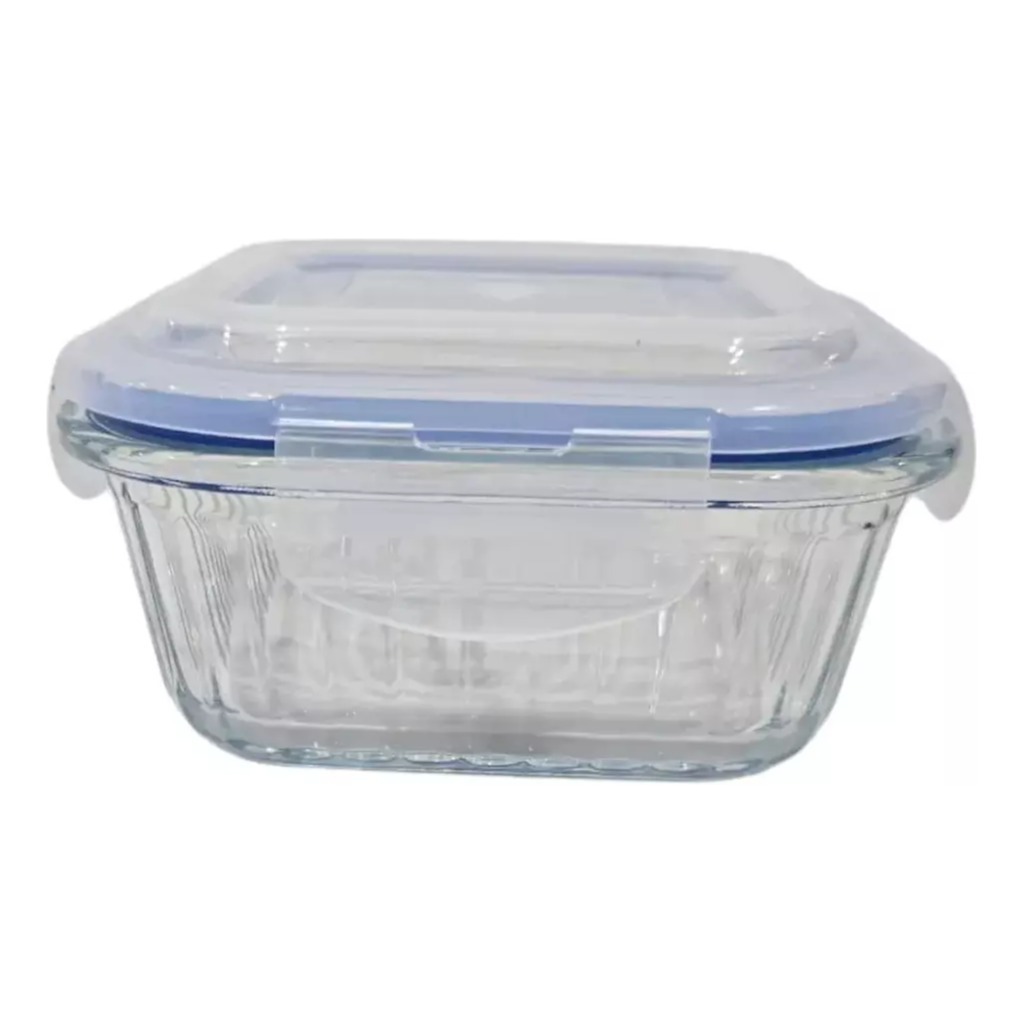 Set 3 Tuper Recipientes Vidrio Pirex Horno Frezzer Cuadrado