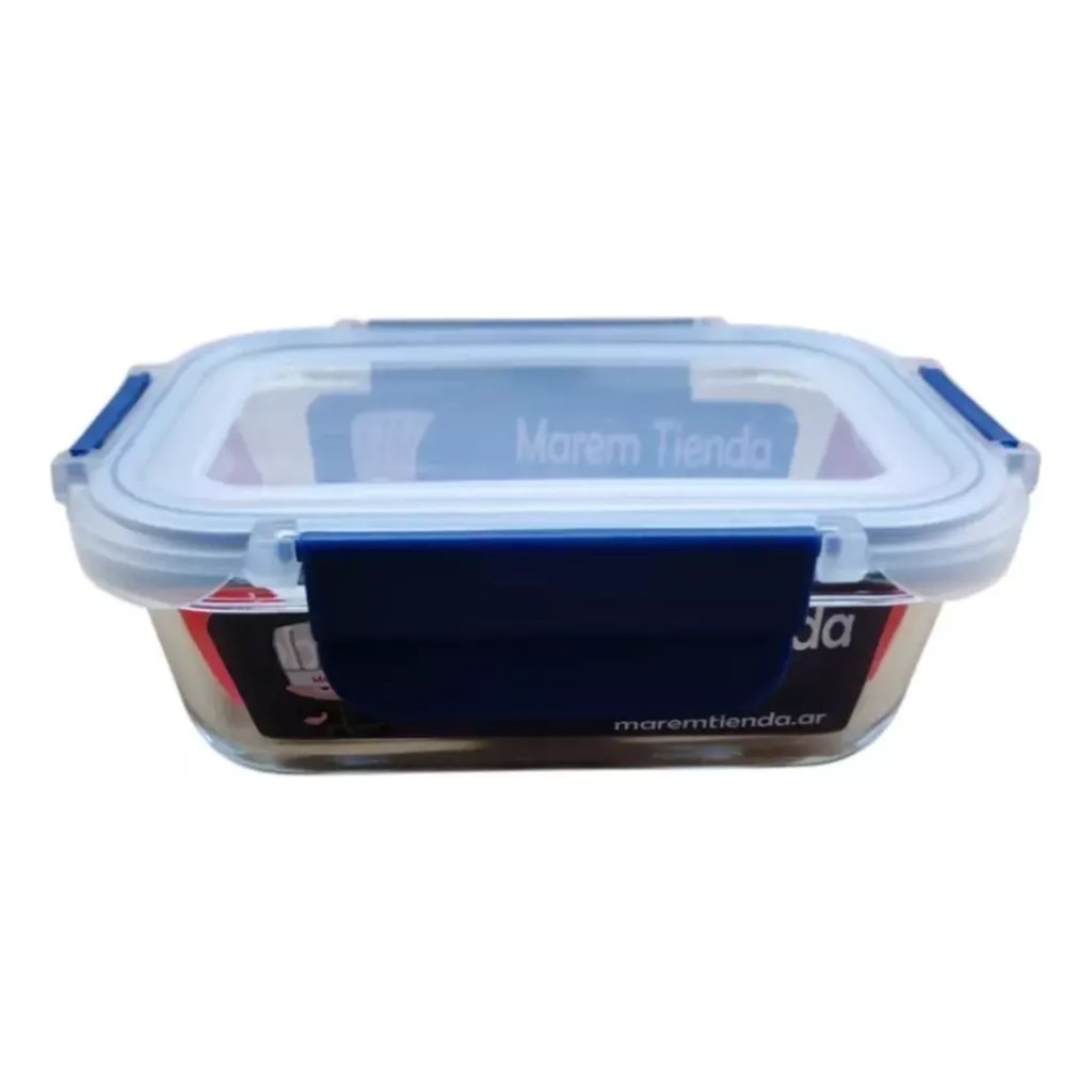 Pote Hermetico Vidrio Rectangular Horno Microfrezzer Vianda 370 ML