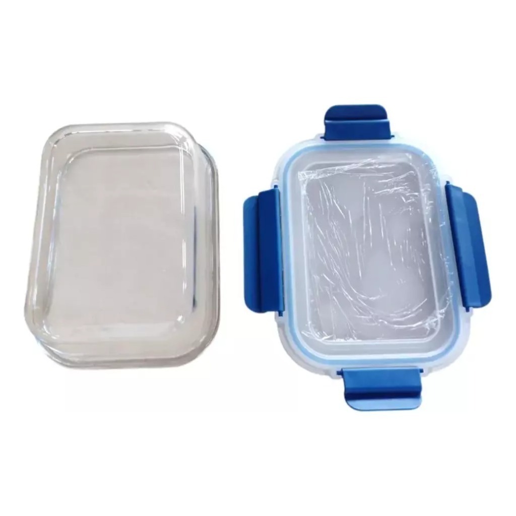 Pote Hermetico Vidrio Rectangular Horno Microfrezzer Vianda 640 ML