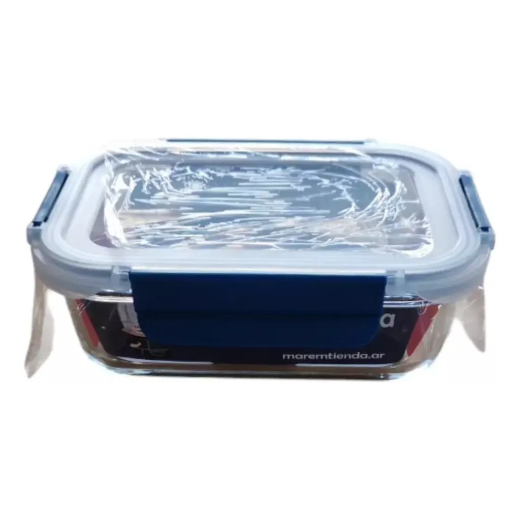 Pote Hermetico Vidrio Rectangular Horno Microfrezzer Vianda 640 ML