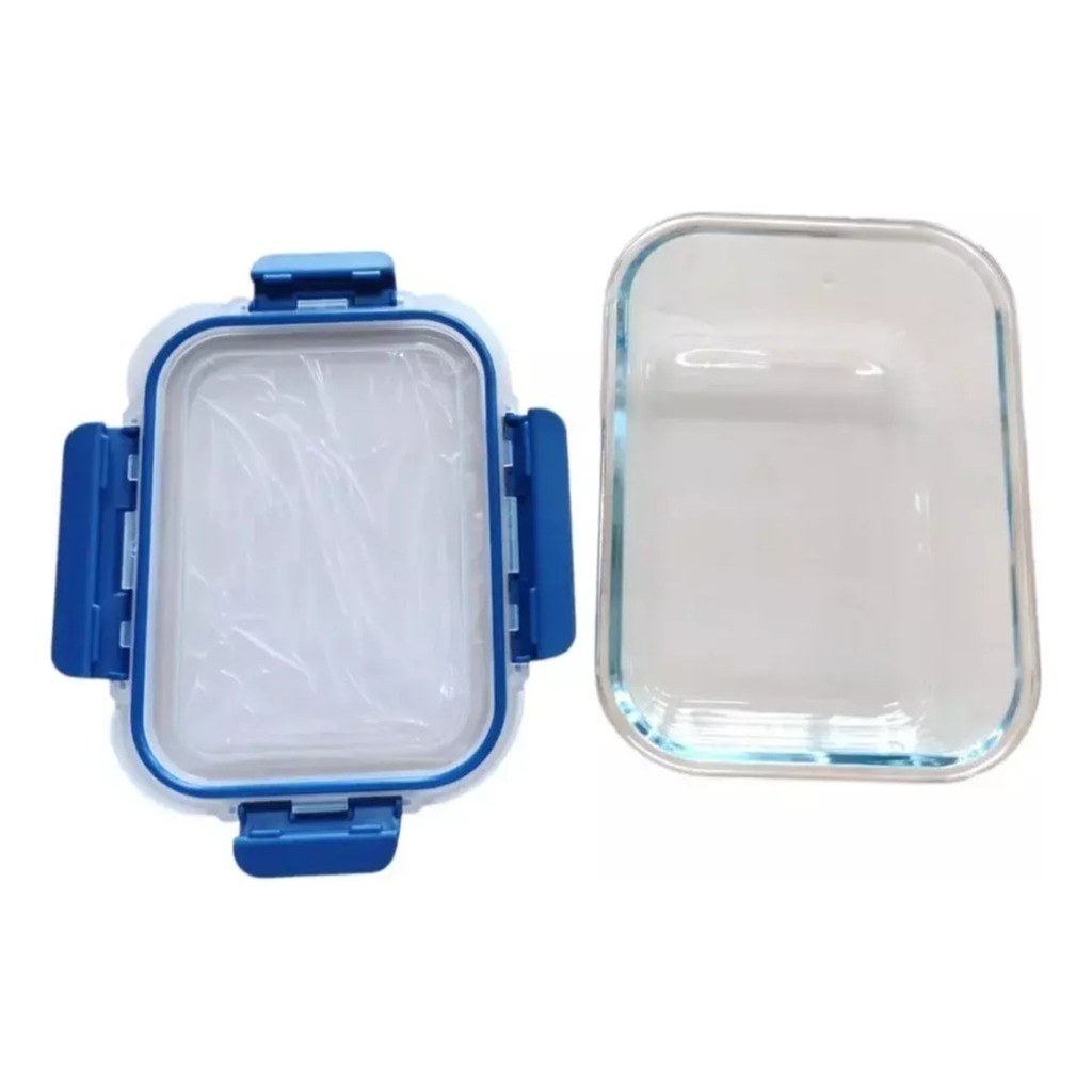 Pote Hermetico Vidrio Rectangular Horno Microfrezzer Vianda 1050 ML