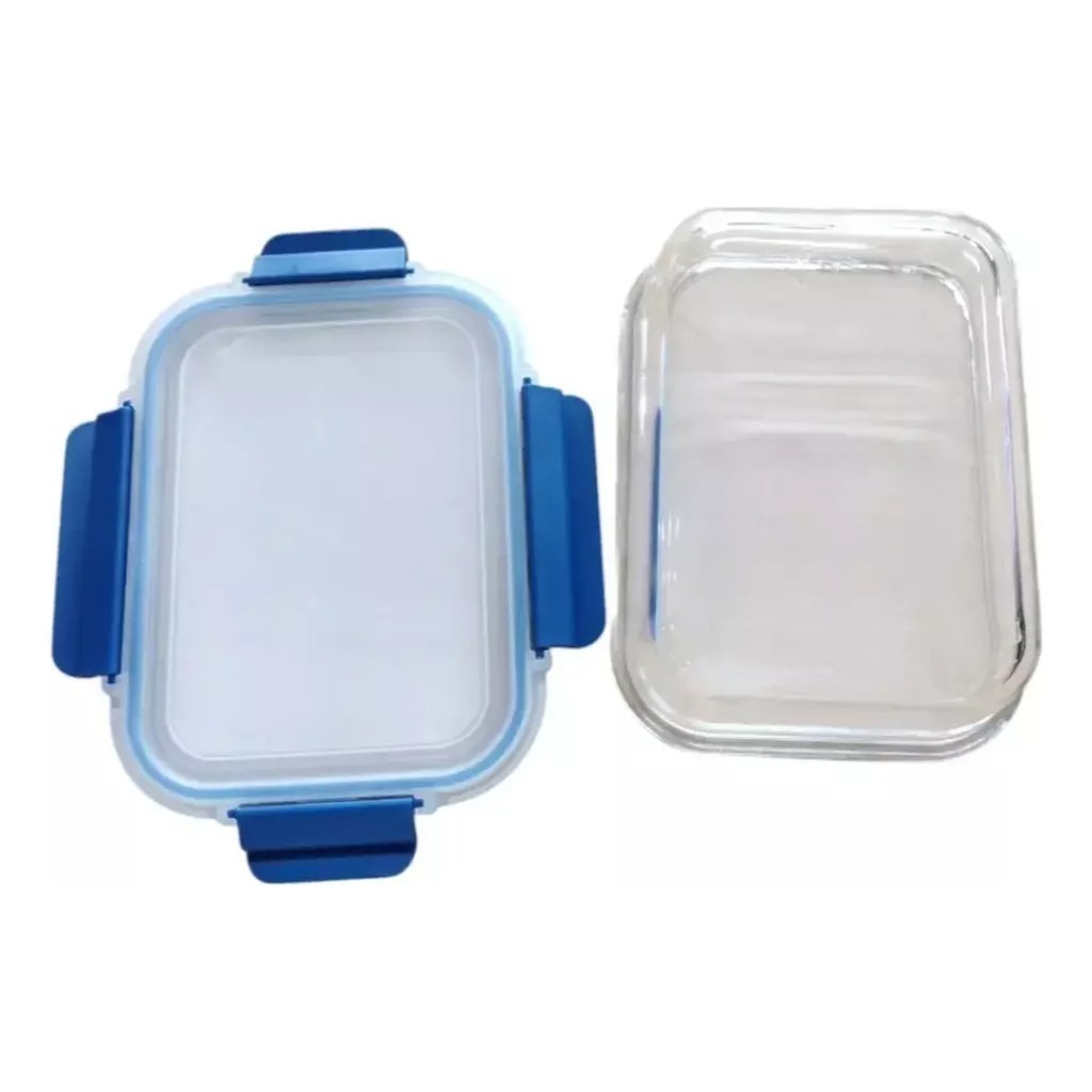 Pote Hermetico Vidrio Rectangular Horno Microfrezzer Vianda 1050 ML