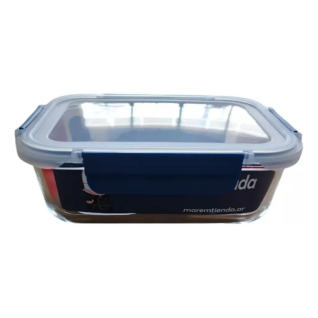 Pote Hermetico Vidrio Rectangular Horno Microfrezzer Vianda 1050 ML