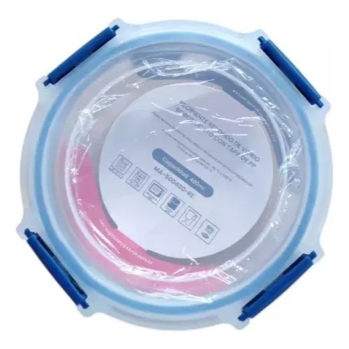 Tuper Vidrio Hermetico Redondo Horno Frezzer Microondas C