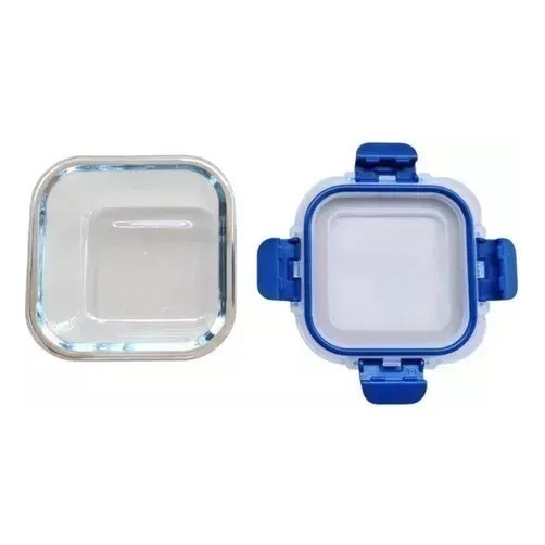 Tuper Vidrio Hermetico Cuadrado Horno Frezzer Microondas C