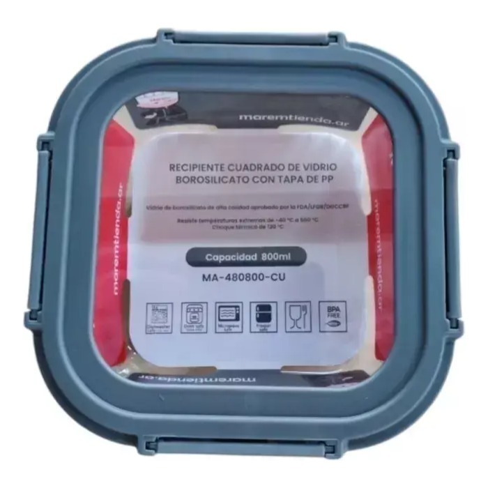 Kit 3 Recipientes De Vidrio Pirex Horno Frezzer Microondas Cuadrados