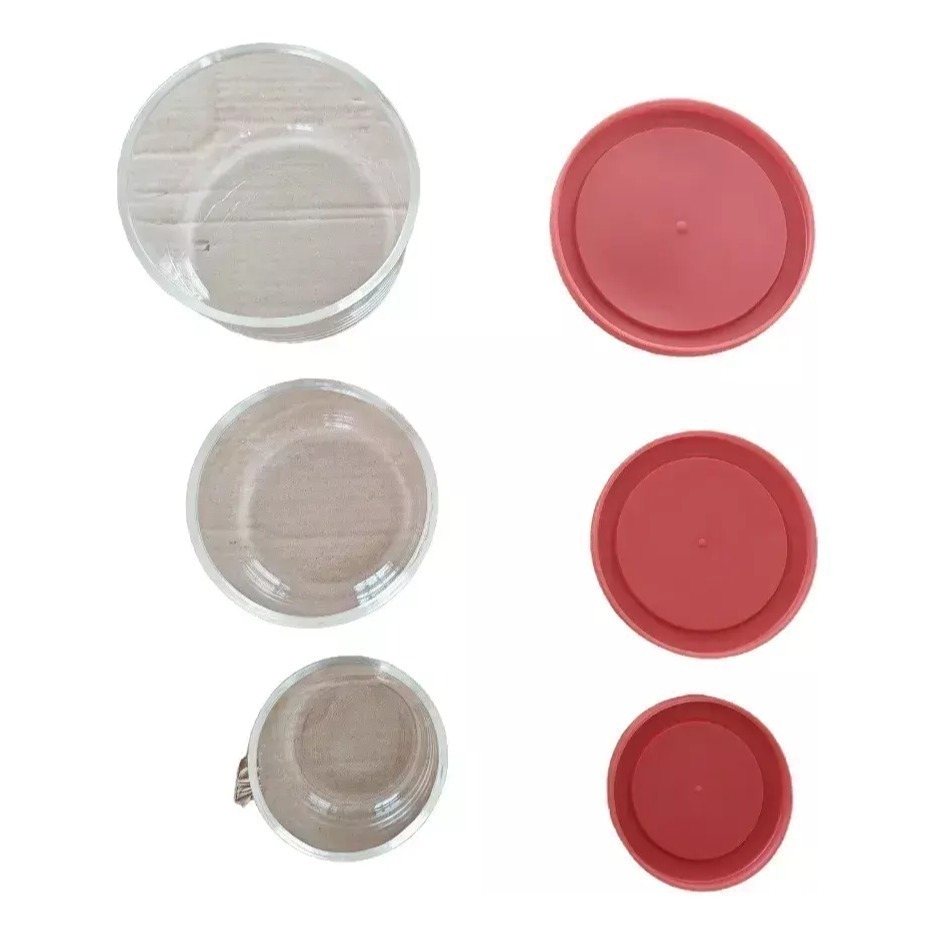 Set 3 Bowl De Vidrio Apto Horno Con Tapa Cocina Fuente