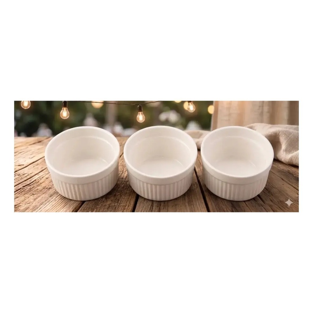 Pack 2 Copetinero Porcelana 10 X 6 Cm Apto Horno