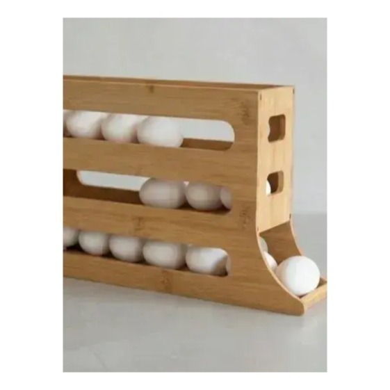 Huevera Deslizante Organizadora Premium Bambu