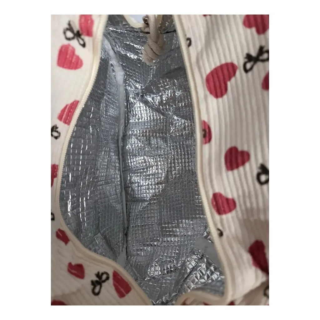 Lunchera Térmica Corderoy Bolso Vianda Kawaii Varios Motivos