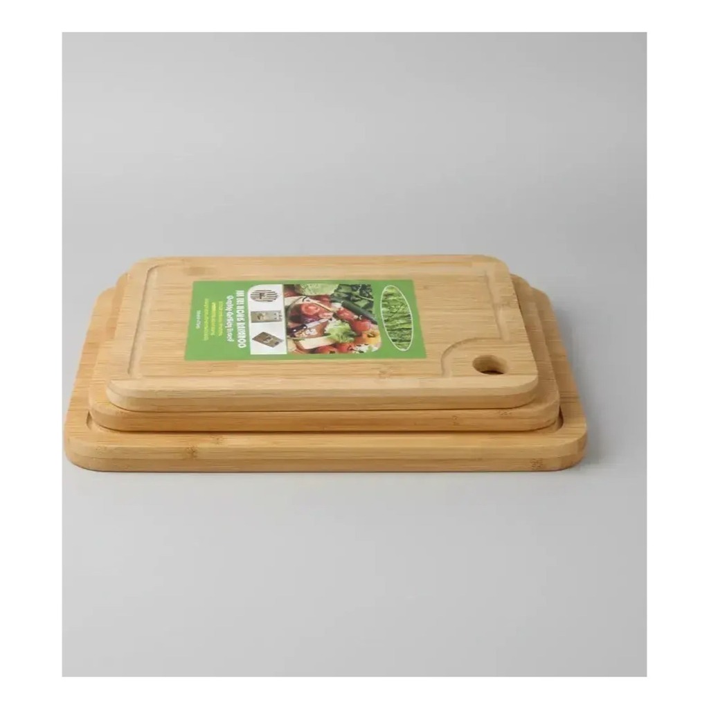 Tabla De Picar Bambú Rectangulares Cocina 24x34