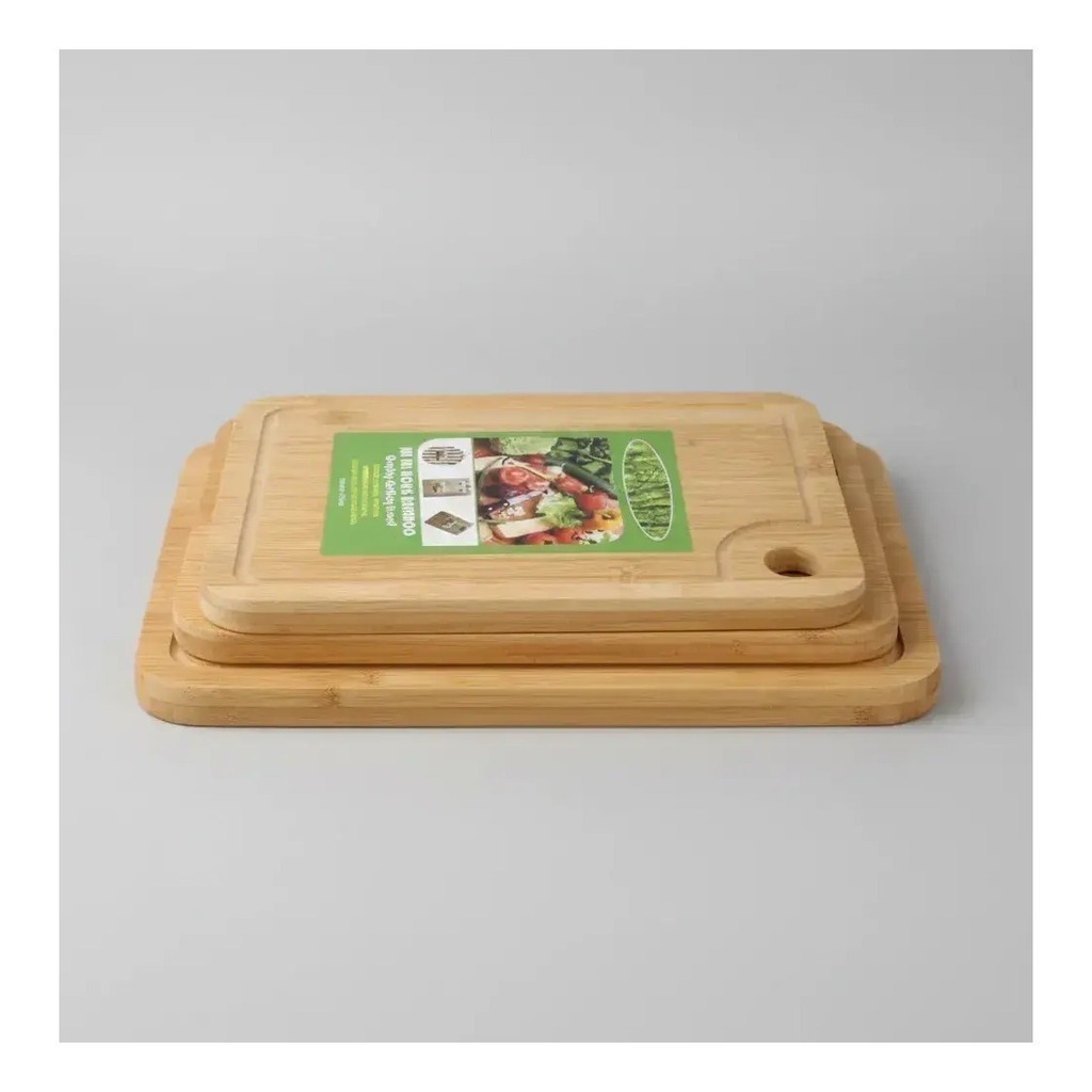 Tabla De Picar Bambú Rectangulares Cocina 20x30