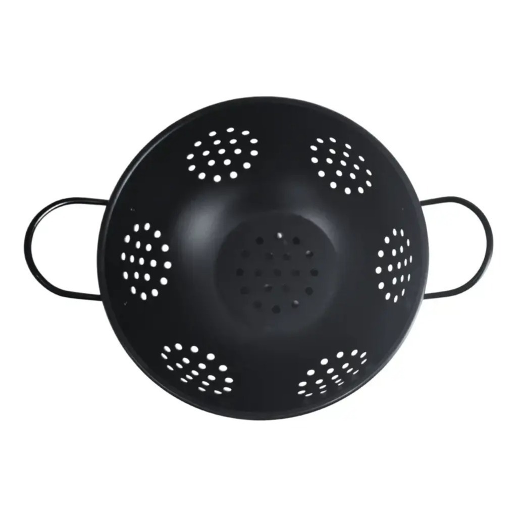 Colador De Pasta De Acero Pintado Carol De 21 Cm Negro