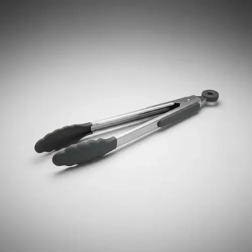 Set 2 Pinzas Carol De 30 Cm Y 23 Cm, Acero Inox Y Silicona Gris