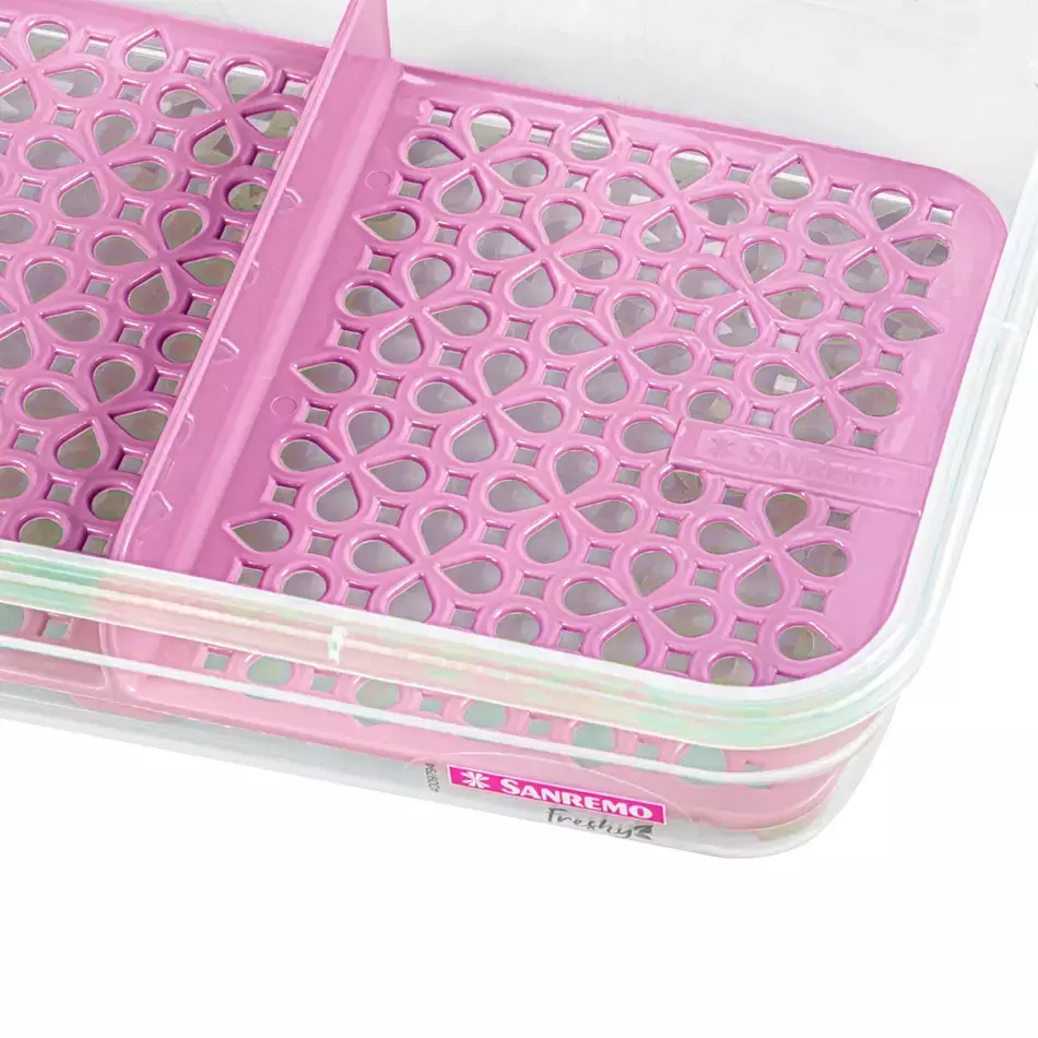 Pote Hermético Rectangular Con Rejilla Línea Freshy - San Remo