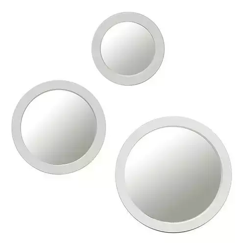 Cuadro Set X3 Espejos Decorativos Redondo 27 23 Y 18 Cm