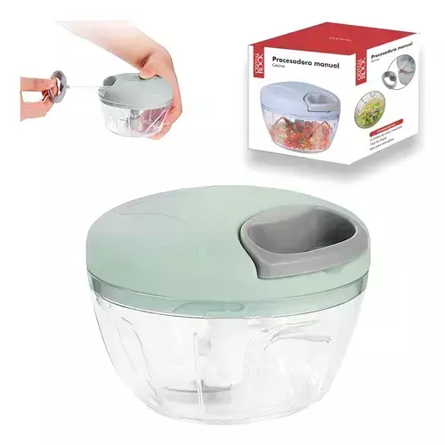 Procesadora Manual Cortador De Vegetales 500 Ml Verduras