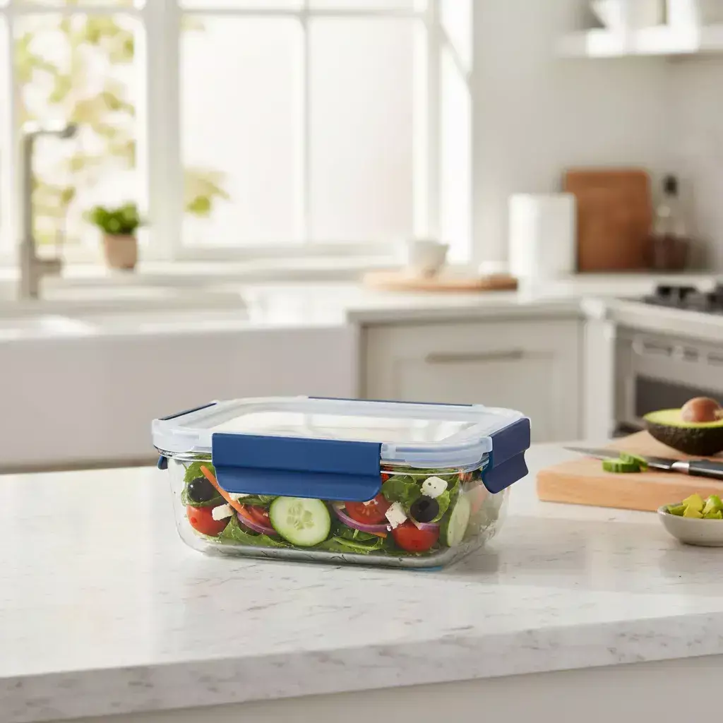 Pote Hermetico Vidrio Rectangular Horno Microfrezzer Vianda 1520 ML
