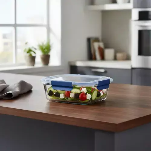 Tuper Vidrio Hermetico Cuadrado Horno Frezzer Microondas M