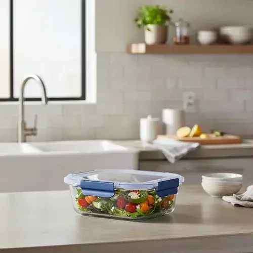 Tuper Vidrio Hermetico Cuadrado Horno Frezzer Microondas C